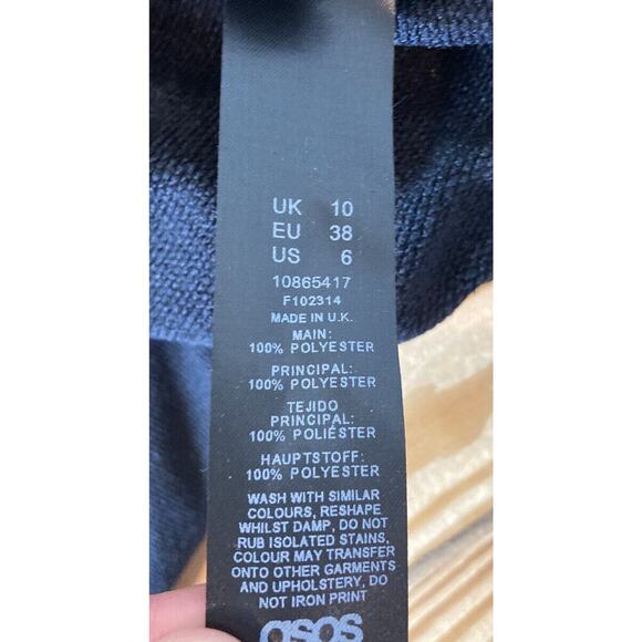 Asos Design Oversized Hoodie Sweatshirt Size 6 Women’s Black - Picture 4 of 7